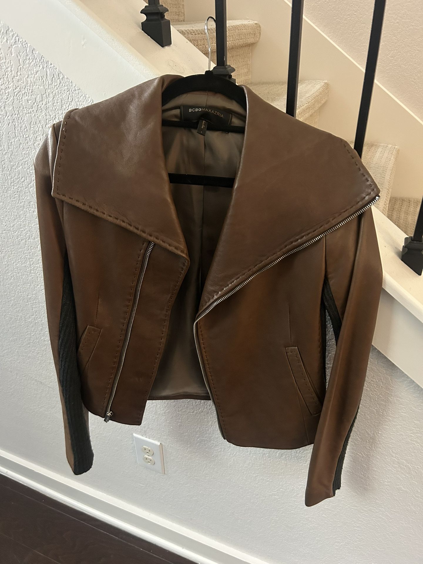 BCBG MAX AZRIA Leather Jacket (S)