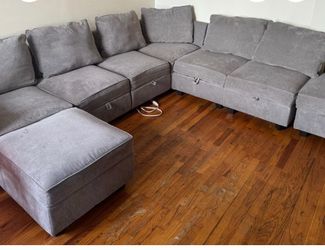 Moving sale- Gray Sectional Sofa with Storage
