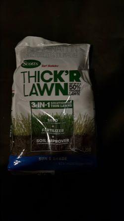 Scotts Turf Builder Thick'R Lawn Sun and Shade, Thickens Thin Grass, 12 lbs.