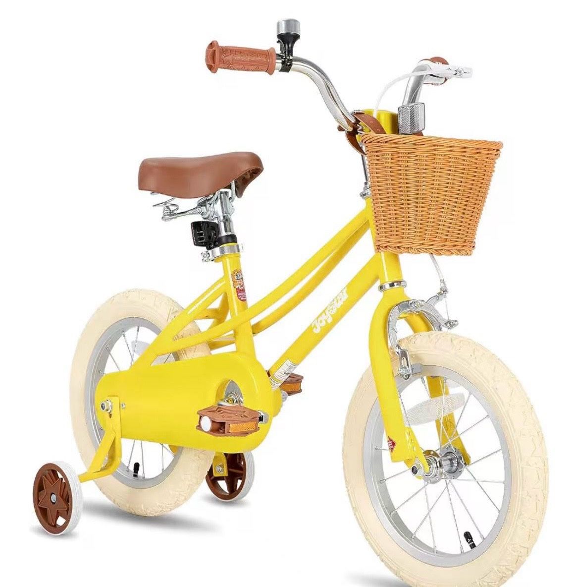 😀 JOYSTAR Girls Bike for Kids, 12" Retro Style Kids Bike with Training Wheels