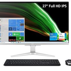 ****New Unused Acer Aspire C27
i5
ALL IN ONE Computer Aio PC Plus Electric stand and Tall Chair