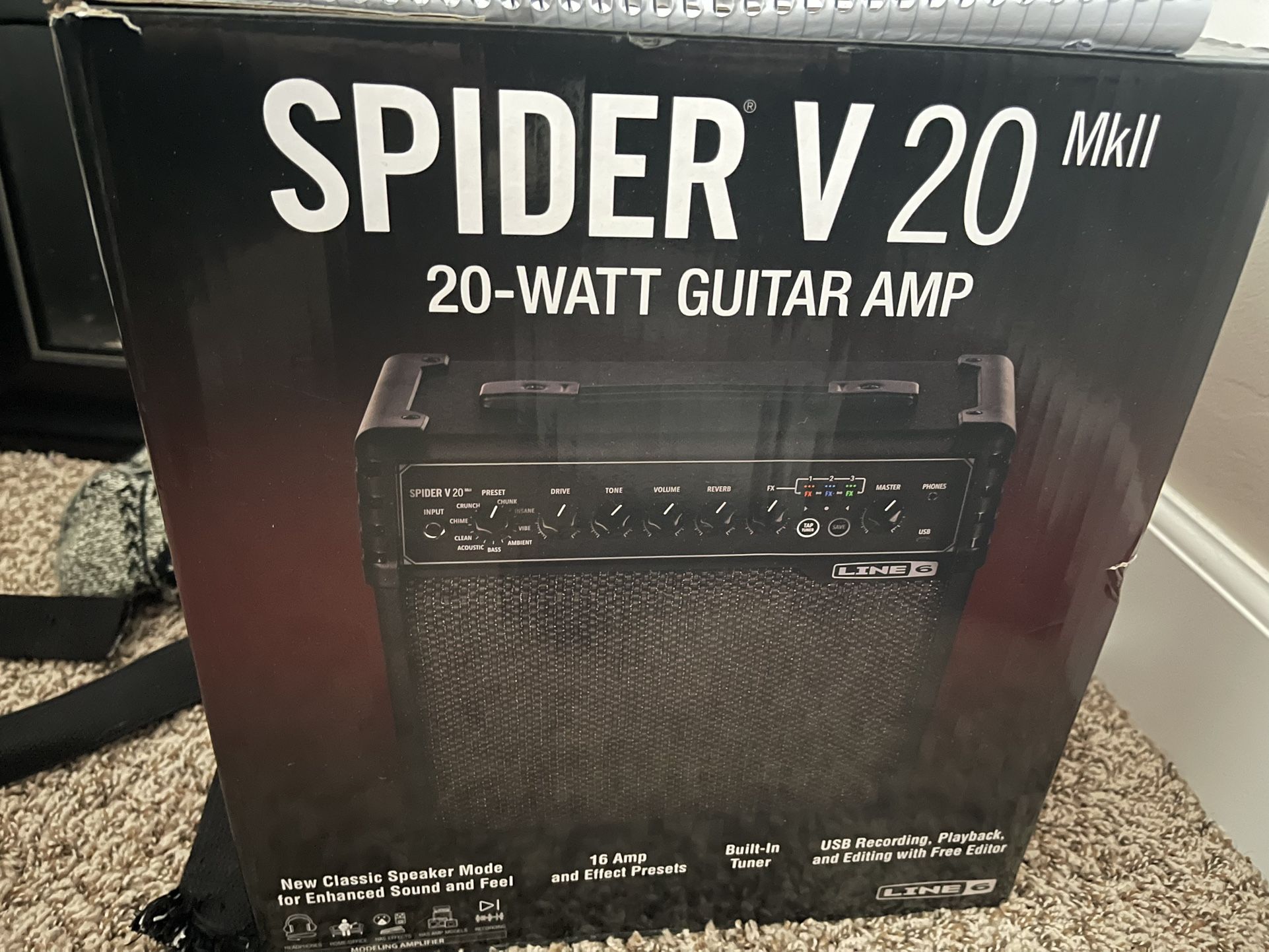 Used Twice Yamaha Guitar And 20 Watt Amp