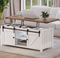 Mesa de centro de granja de 48”con superficie elevable