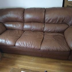Leather Sofa Brown 