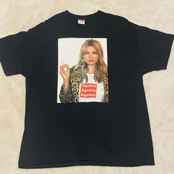 Asspizza Kate Moss Photo black T-Shirt Cut And Sew Print Box Logo Black White XL