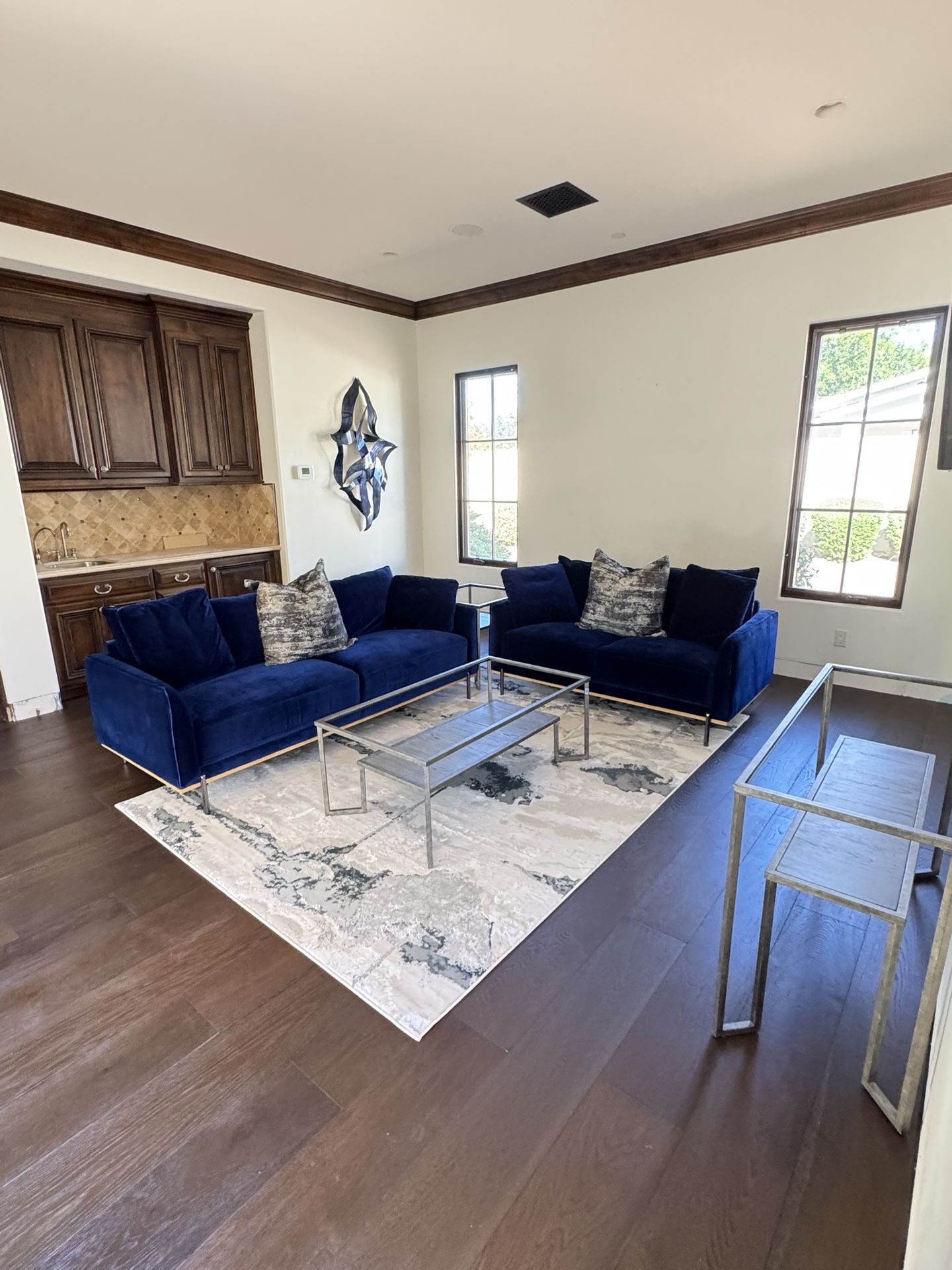 Low Profile Couch, Loveseat, Coffee table with matching End Table And Console Table