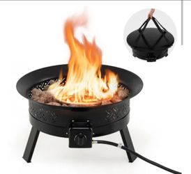 14-in W Steel Round Portable Wood-Burning Fire Pit