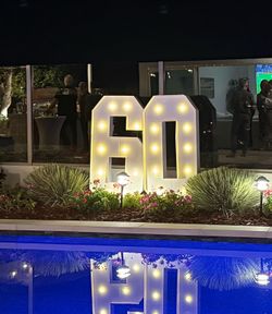 Light up numbers for party