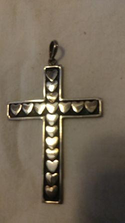Cross pendant 2.5 insterling silver 925