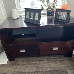 Brown TV Console/ Small Entertainment Center 