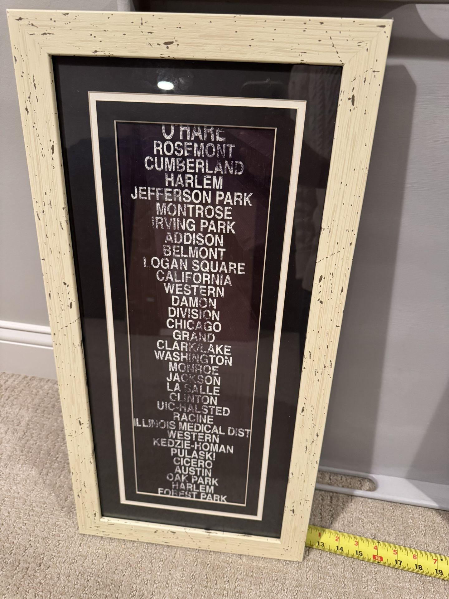 Chicago Blue Line Framed Art