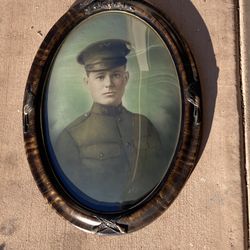 Vintage WWI military Photo US Army soldier large excellent collection memorabilia would Trade or Buy militaria