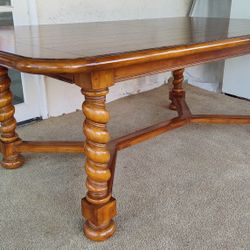 1990s French Barley Twist Style Dining Table