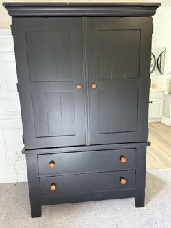 Beautiful Wood Armoire Black and maple