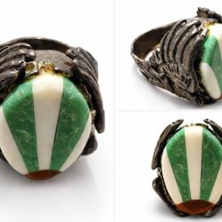 Vintage Native Style Turquoise Ring – Statement Piece