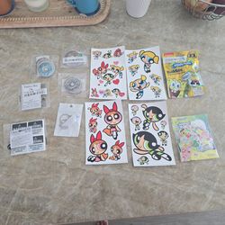 Sponge Bob stickers and key chain