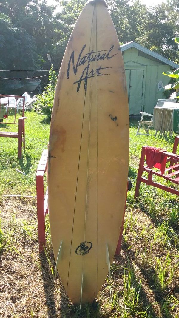 Natural art by RP great surf board vintage mid 80's just asking 40