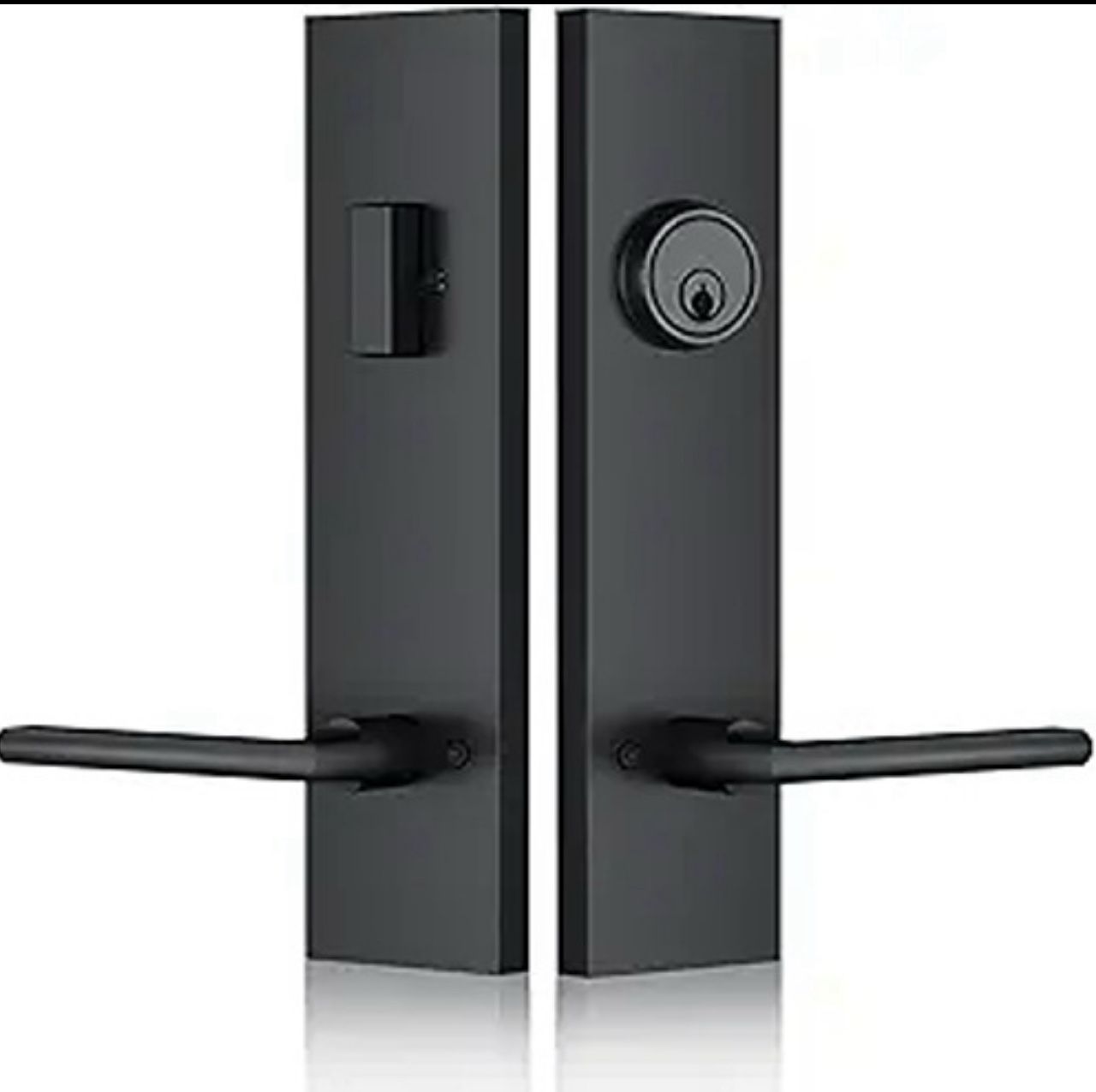 Matte-black Front Door Handle 