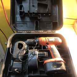 Black & Decker Drill With 2 Batteries And Charger