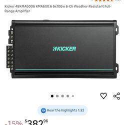 Kicker amplificador 6 canales