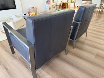 Pair of Room & Board Leather Chairs