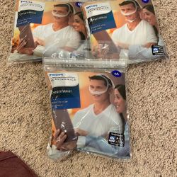 3 Sealed Phillips Respironics Size Medium Under The Nose 1116706 Nasal Mask 