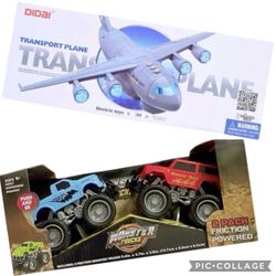 Military Cargo Aircraft & Monster Trucks