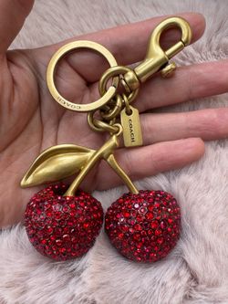 Coach cherry bag charm