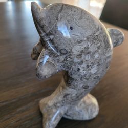 Beautiful Natural Stone Hand Crafted Dolfin  Decor 