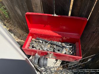 Toolbox with Assorted Hardware