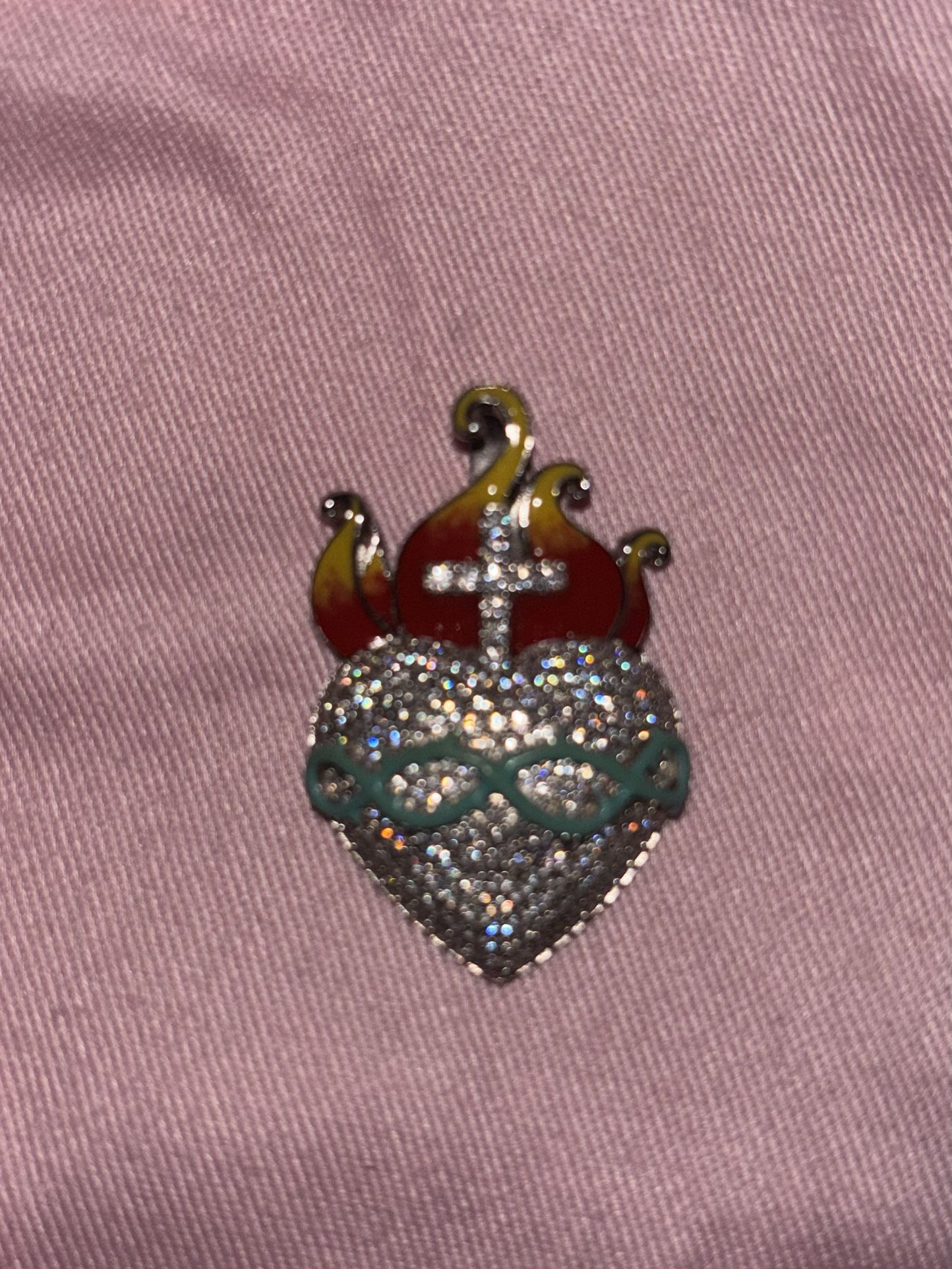 Heart of Jesus Moissanite Glow In The Dark Pendant