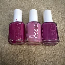 Essie Nail Polish Lot of 3 – Flowerista 276, Big Spender 288, Splash of Grenadine 216