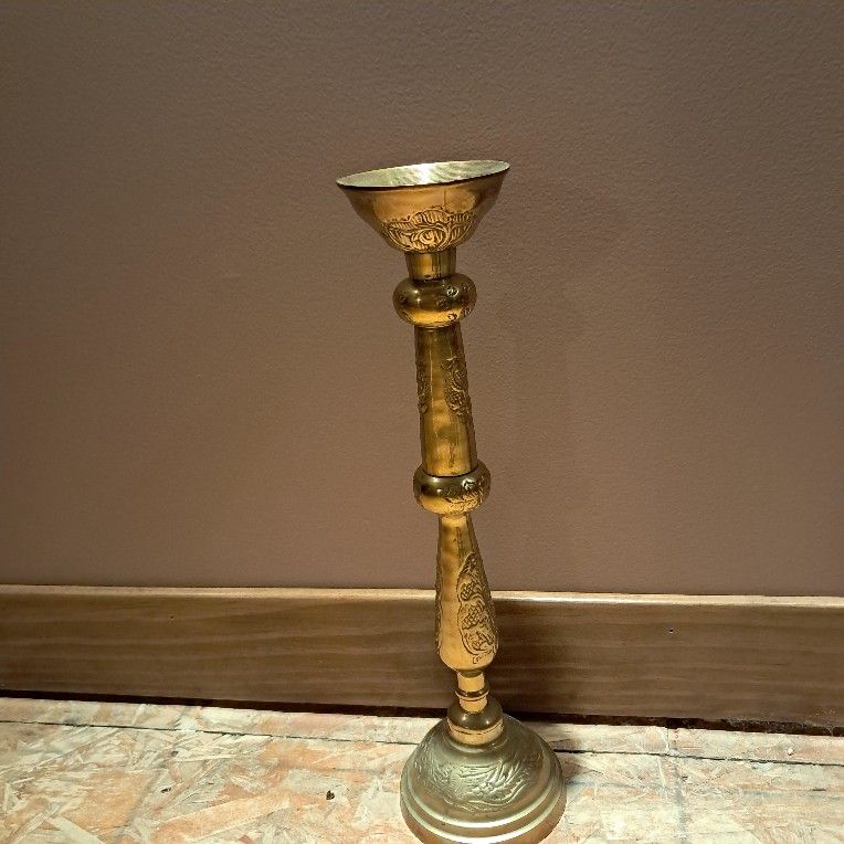 Solid Brass Candle Holder