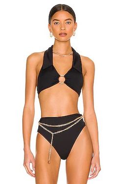 WeWoreWhat Black Bikini Top