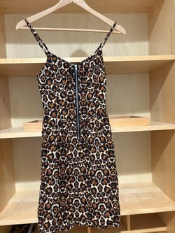 Animal Print Spaghetti Strap Dress Size 2 New