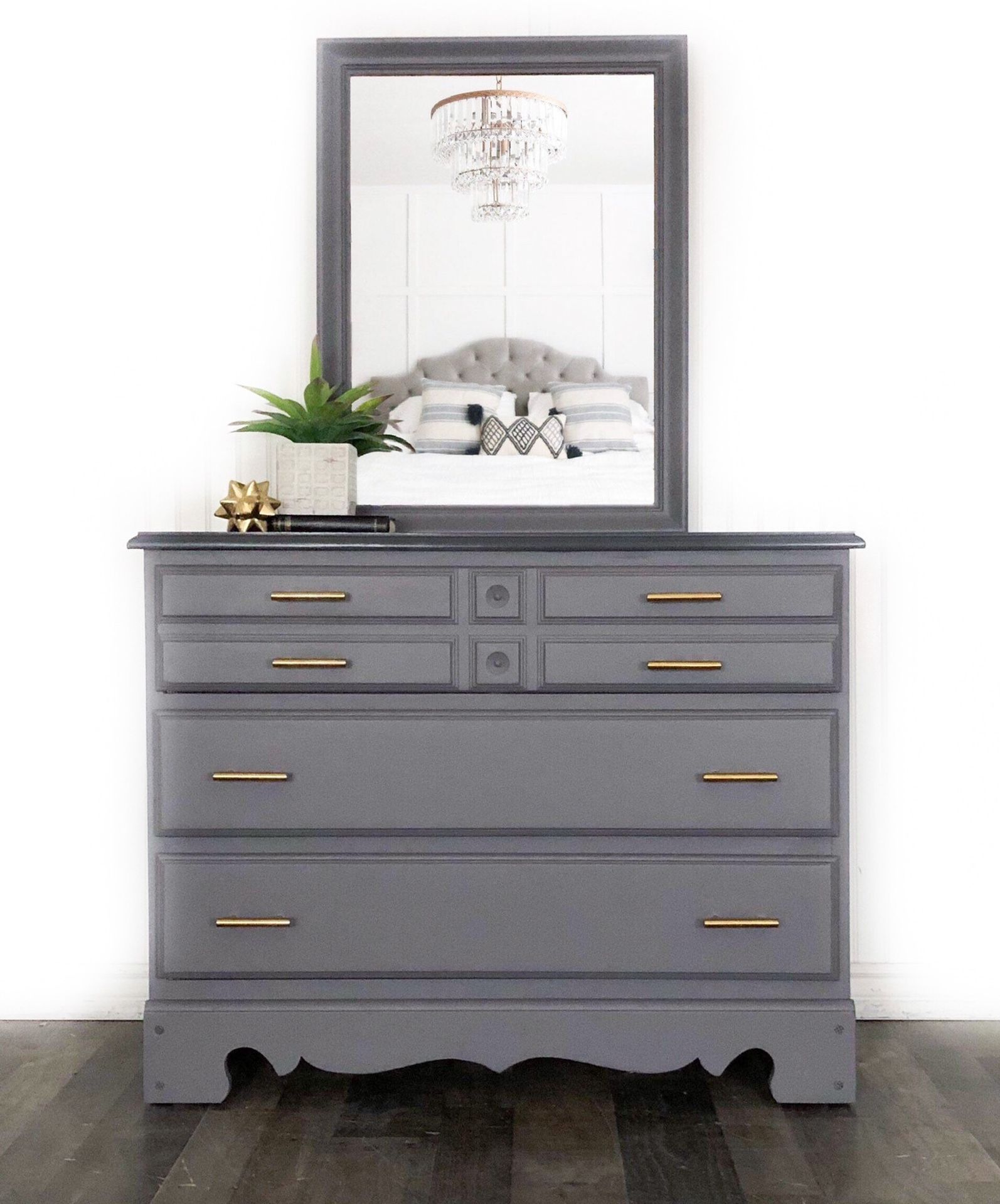 Three Drawer Dresser With Mirror