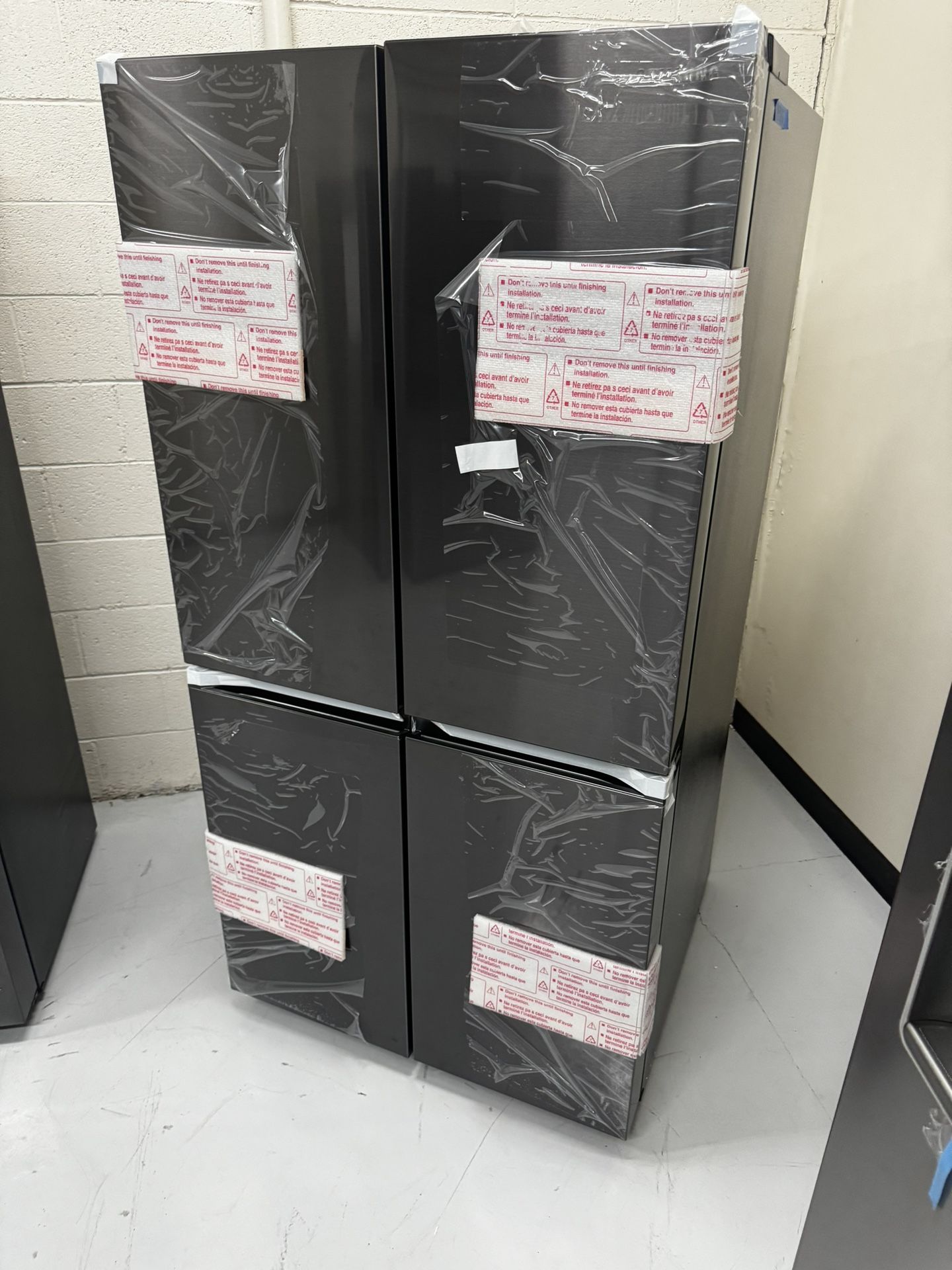 New Black Stainless French 4 Door Fridge 1 Year Warranty