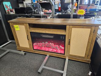 Brand New TV Stand 72 x 16 x 32H Electric Fired Place W/ LED Light & Bluetooth Speaker $349