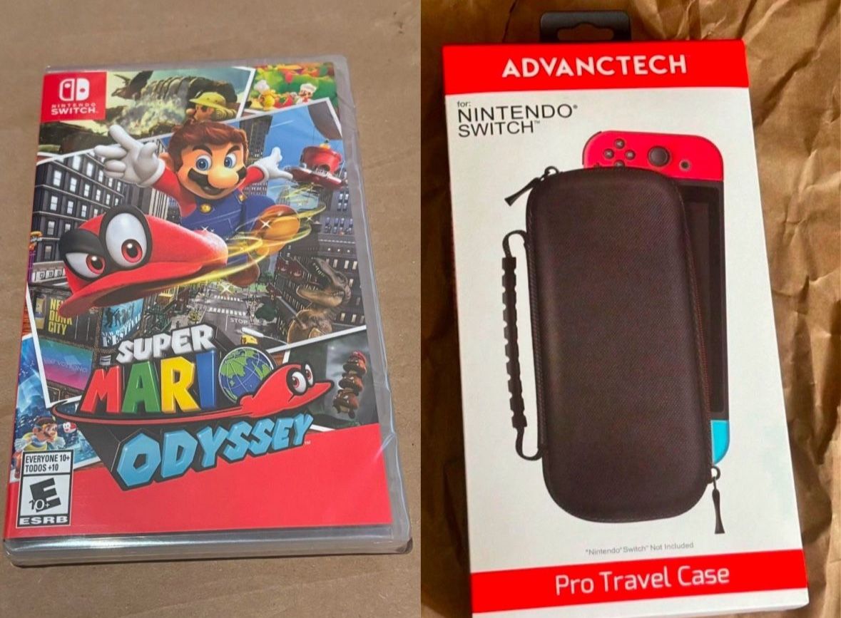 Super Mario Odyssey & Nintendo Switch Carrying Case (Brand New Sealed)