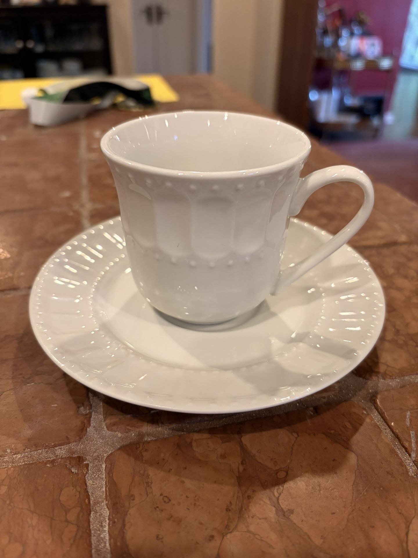 Coffee/tea Mugs White Porcelain Set Of 6