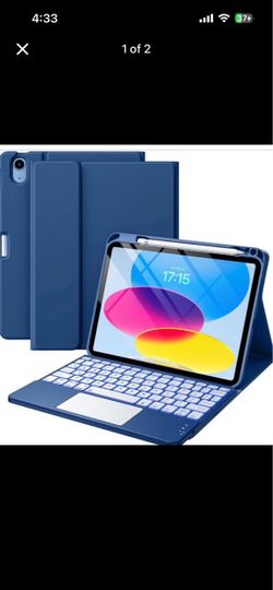 Brand-New iPad Keyboard Case with Trackpad – Navy Blue