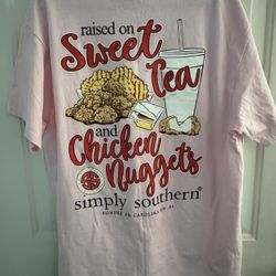Simply Southern Women’s Pink Tshirt Top Blouse Size Large 