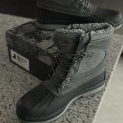 NEW Men’s Nortiv Waterproof Winter Snow Boots Size 11 In Grey/Black