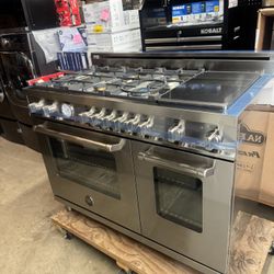 Gas Slide Stove And Range Hood Bertazzoni W 48” 