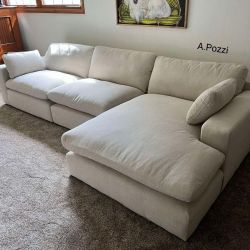 AP🎉 3 Piece Cloud Sectional Couch With Chaise// Fast Delivery - Financing 