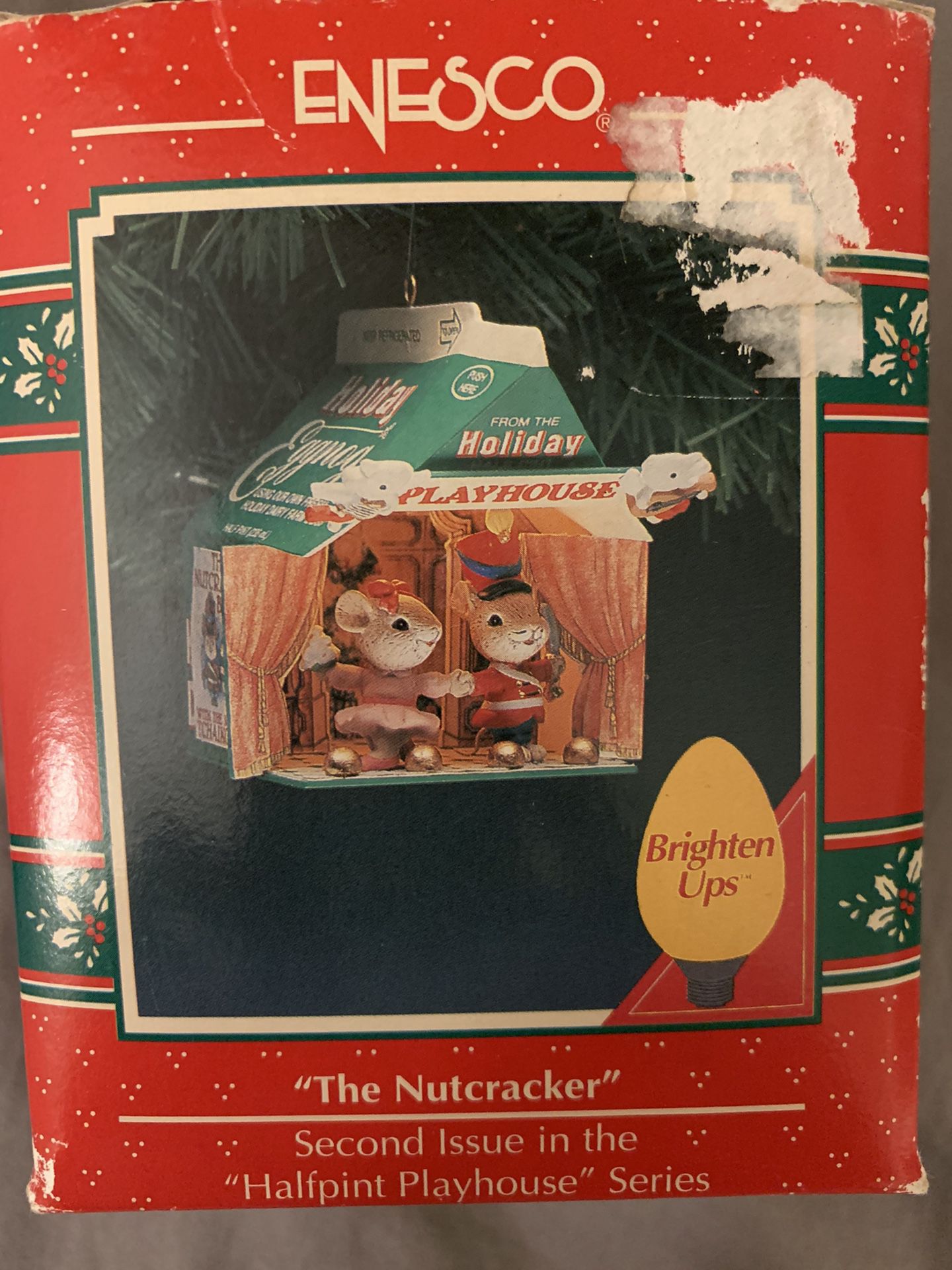 RARE 1992 ENESCO “THE NUTCRACKER” ORNAMENT - 2ND ISSUE IN THE “HALFPINT PLAYHOUSE” SERIES