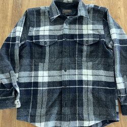 Filson Wool Jac-Shirt black gray ivory plaid M