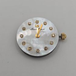 Lucien Piccard MOP Diamond Dial Swiss Quartz Movement 10K Gold Crown