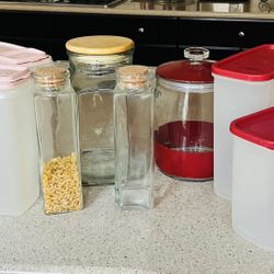 Food Containers, Glass, Tupperware, Rubbermaid 