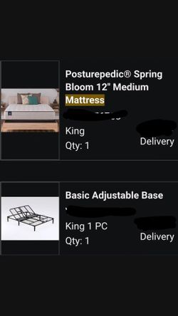 Posturepedic King Mattress with Adjustable Base
